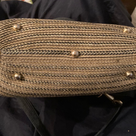Pre-Loved Eric Javits Metallic Trim StrawTote - Neutrals Tones - Picture 5 of 5